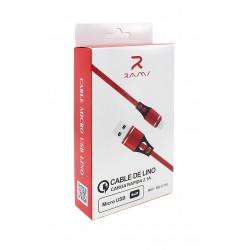 Rams C116 Cable de Nailon Carga Rápida 2.1A Micro USB P1