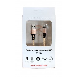 Rams C115 Cable de Nailon Carga Rápida 2.1A iOS F2