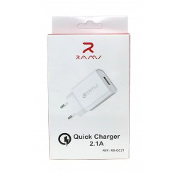 Rams QC21 Cargador Rápido QC 2.1A USB 
F1