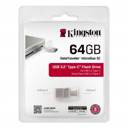 Kingston Unidad Flash USB 64GB DataTraveler MicroDuo 3C