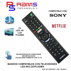Rams MS12 Mando Compatible Televisiones Plasma/LCD/LED/4K Sony Detail